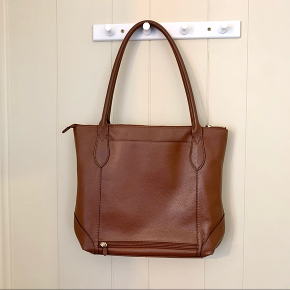 Lodis Brown Leather Tote Bag - Picture 14 of 14